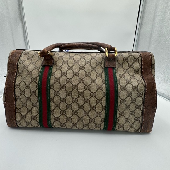 Authentic Vintage Gucci GG Monogram Supreme Sherry Web Doctor’s Travel Bag - Picture 3 of 14